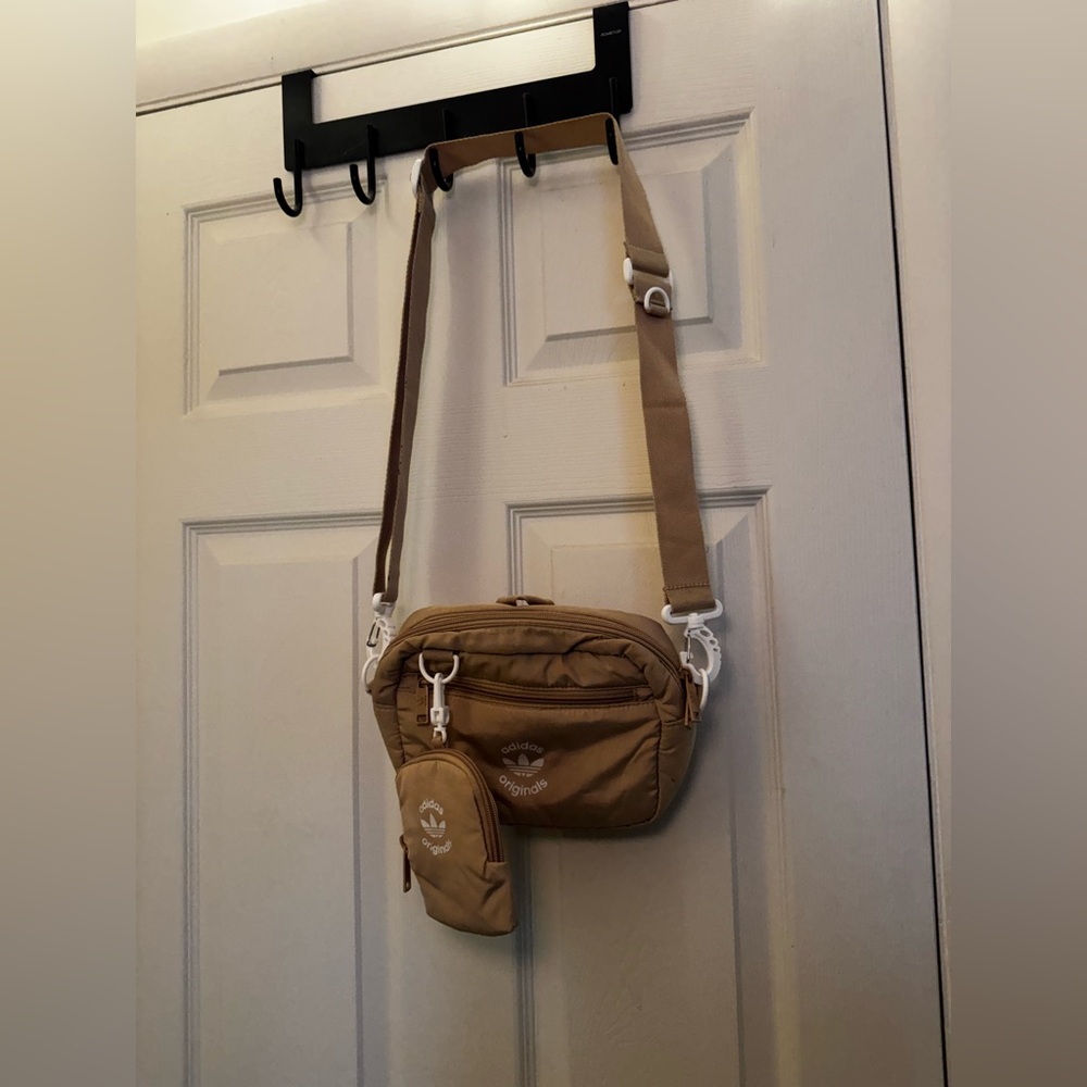 Adidas Beige Crossbody Bag with Mini Pouch